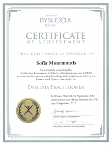 Certified Dyslexia Practitioner