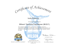 Certified Wilson Dyslexia Practitioner