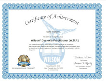 Certified Wilson Dyslexia Practitioner